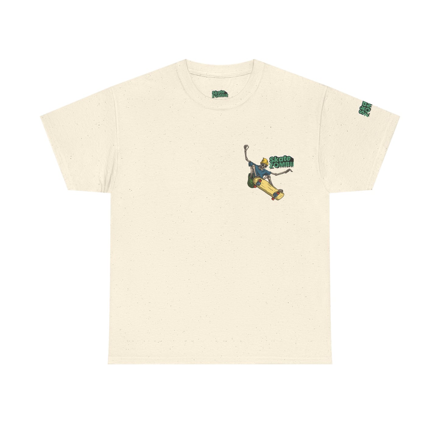 Skate Skeleton - Unisex Tee - Skate Zombie Small Logo T-Shirt
