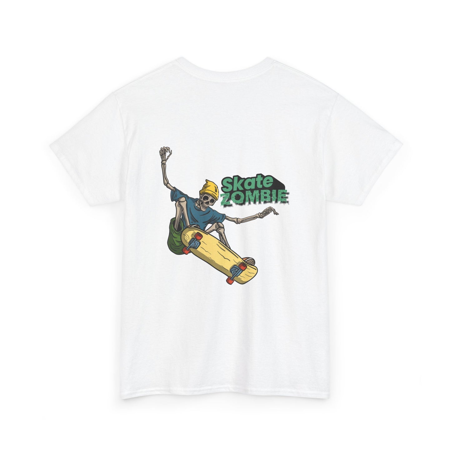 Skate Skeleton - Unisex Tee - Skate Zombie Back Design T-Shirt